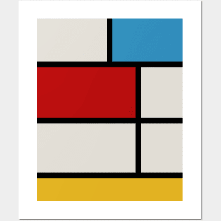 Art Lover Mondrian Style Abstract Geometry Posters and Art